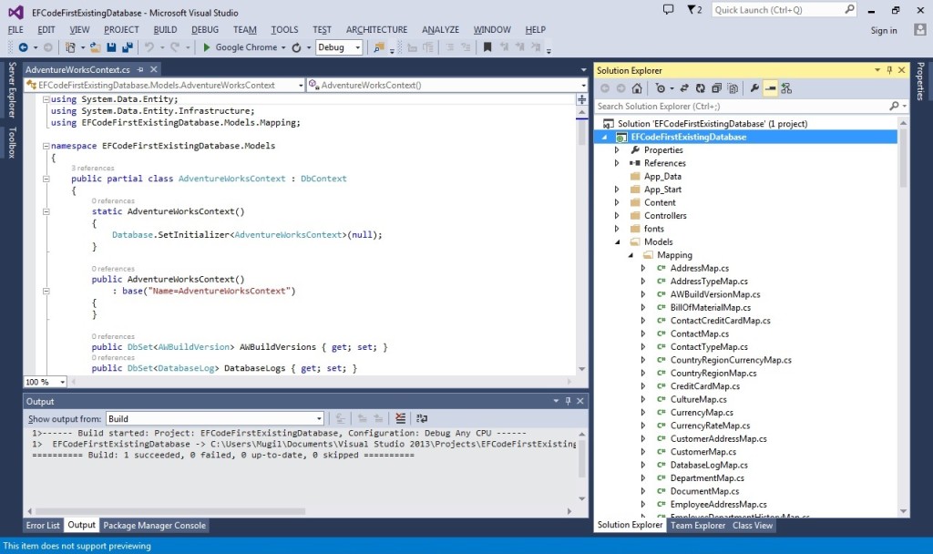 Entity Mapping Classes