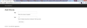 Client Side validation Error