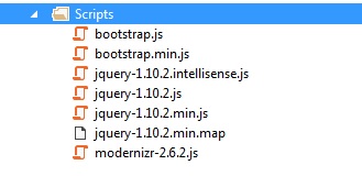 Scripts folder b4 adding jquery unobstrusive